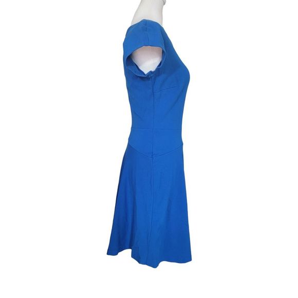 Diane Von Furstenberg Dress Mini Women’s 6 Blue Delyse Zipper Back - Picture 4 of 14